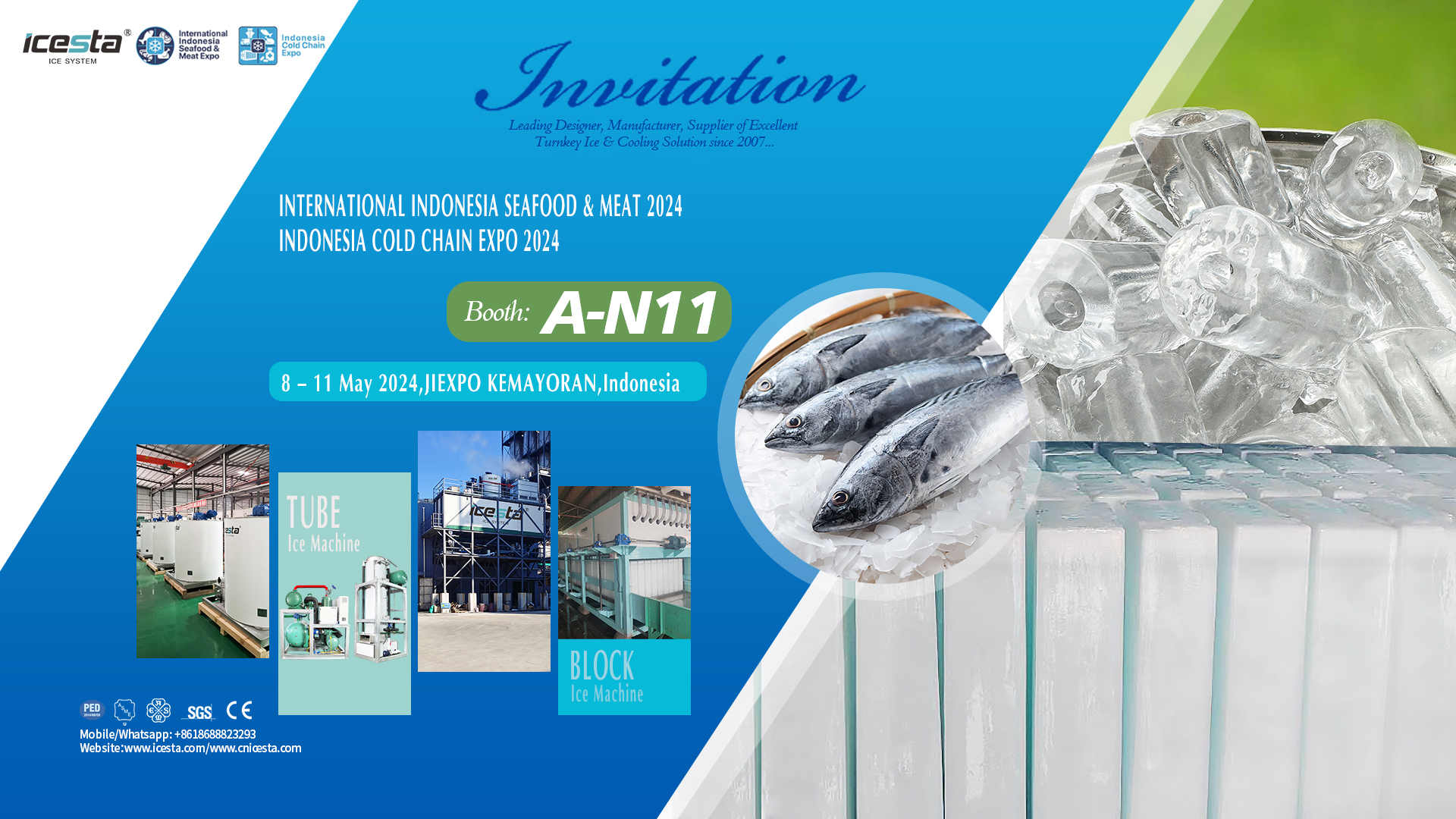The ICESTA team will participate in International Indonesia Seafood & Meat 2024/ Indonesia Cold Chain Expo 2024