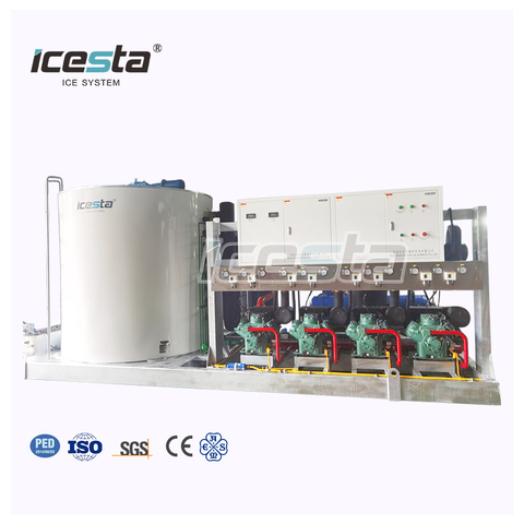  ICESTA 20t 25t 30t Piston compressors rack Industrial flake ice machine $55000 - $75000
