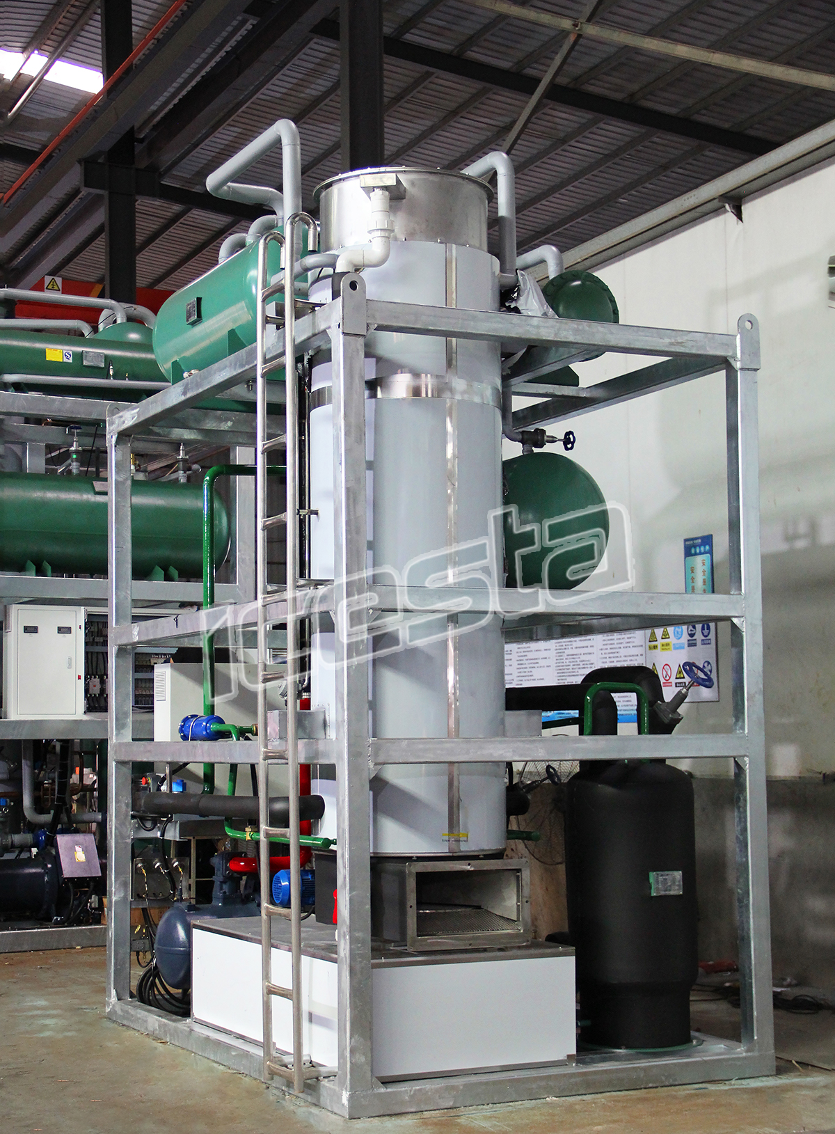 Tube ice machine 15 ton industrial ICESTA automatic high relible edible tube ice water cooling Long Service Life US$42000 - $50000