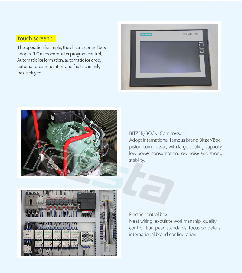 ICESTA 10 Ton Stainless Steel Plate Ice Machine, High Quality Automatic Long Service Life 