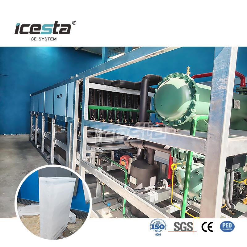 ICESTA 5-15t Galvanized Direct-cooling Block Ice Making Machine