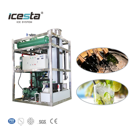 ICESTA 10 Ton Industrial Air-Cooled Tube Ice Machine