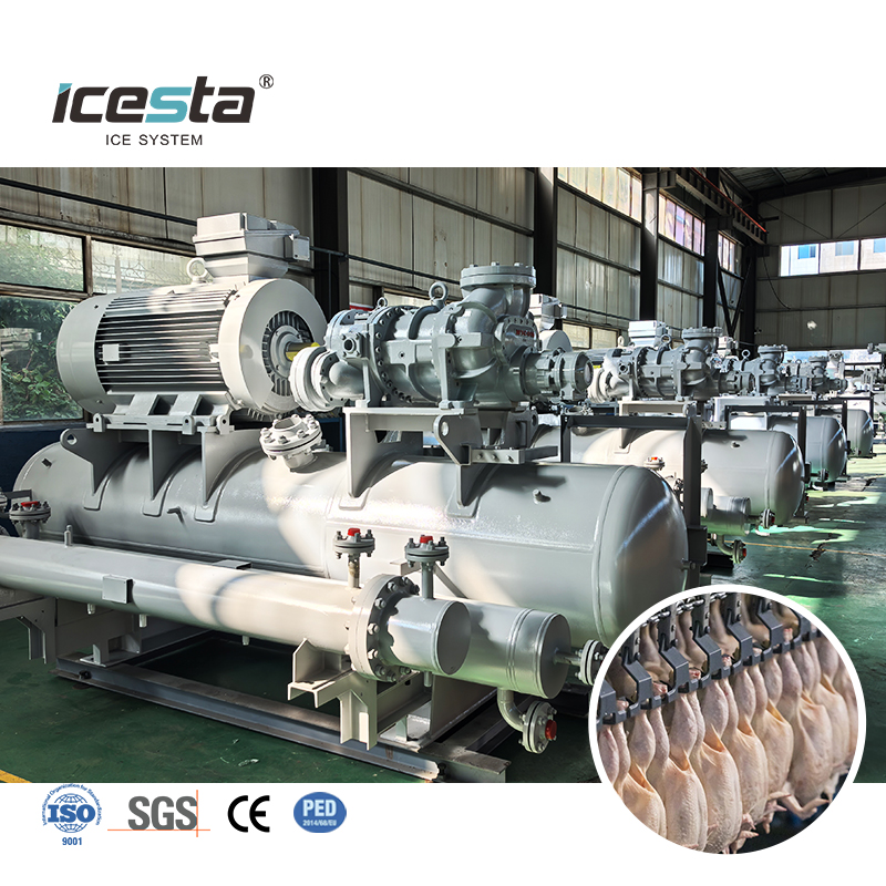 ICEST Ammonia Refrigeration Compressor Unit High Efficiency Compressor Cooling System for Ice Machine And Cold Room
