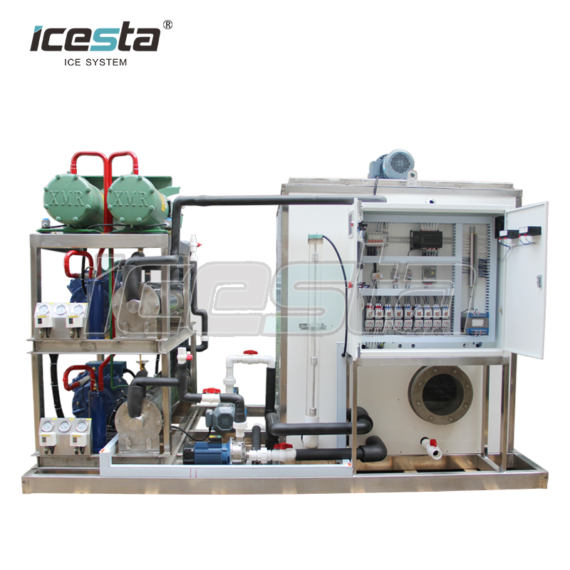 ICESTA 1-12 ton fresh water seawater fluid ice slurry ice making machine for seafood freeze $4500-$80000