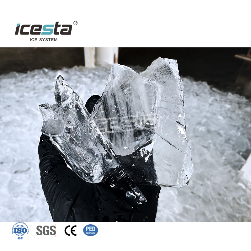 ICESTA 100 Ton All-In-One Containerized Plate Ice Plant for Concrete Cooling