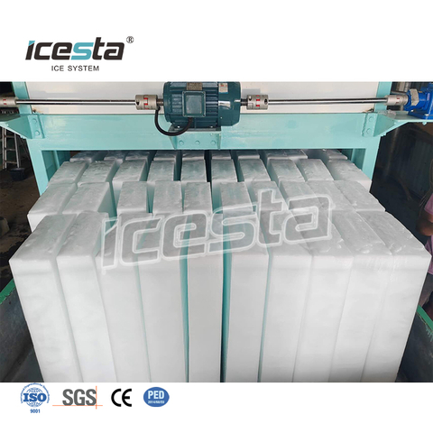 Custom ICESTA 13.5Ton/Day Direct Cooling Block Ice Making Machine