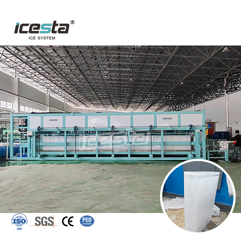 ICESTA Factory Direct Block Ice Maker with Crusher Hot Sale