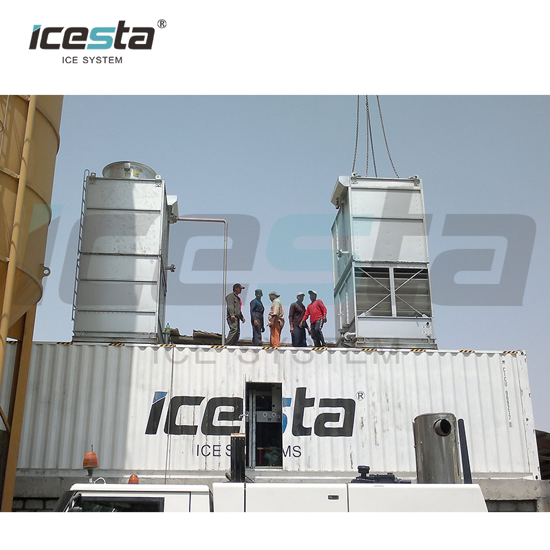 ICESTA customized automatic high productivity Long Service Life industrial containerized ice flake machine $30000