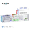 Industrial Container plate ice machine with 30t Evaporative cooling Stainless Steel Long Service Life For Concrete cooling
