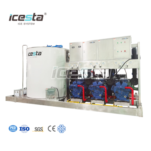 Stainless steel industrial flake ice machine ICESTA Customized energy-saving High Productivity Long Service Life 15 20 25 30 Ton $40000-$78000