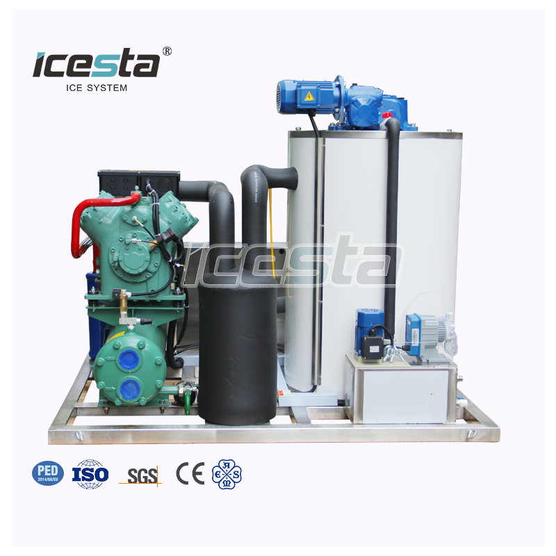 Flake ice machine 3T ICESTA Customized High Productivity Energy saving Long Service Life water cooling Stainless Steel $10000-$13000
