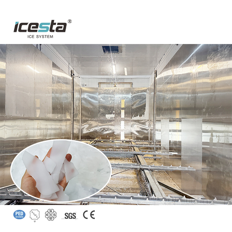 ICESTA Containerized 40 Ton Industrial Automatic Ice Plant with Rake ice system for Concrete Pouring Hydropower Station $170000