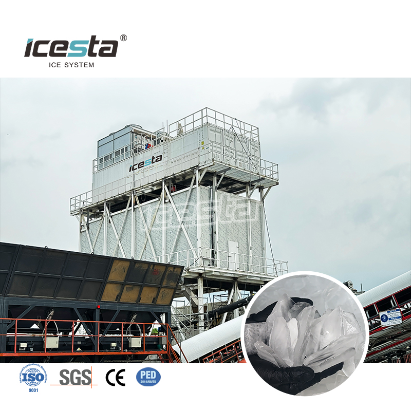 Stainless Steel 60T Ice Plate Machine for Industrial Concrete Cooling, Durable