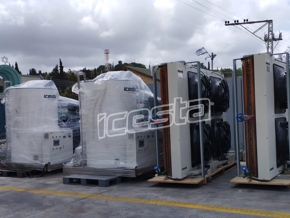 ICESTA Successfully Delivers 4 Sets of 15Ton Flake Ice Machines for Chicken Slaughtering And Processing in Israel