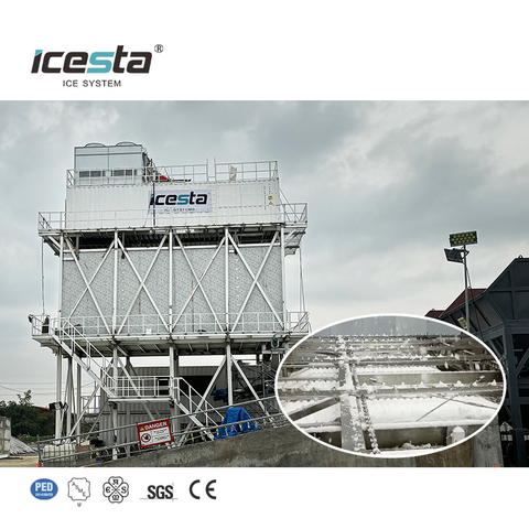 ICESTA 60 Ton Containerized Flake Ice Plant with Ice Storage System