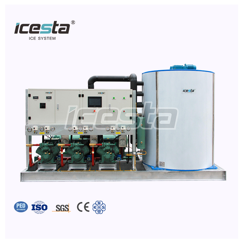  ICESTA 20t 25t 30t Piston compressors rack Industrial flake ice machine $55000 - $75000