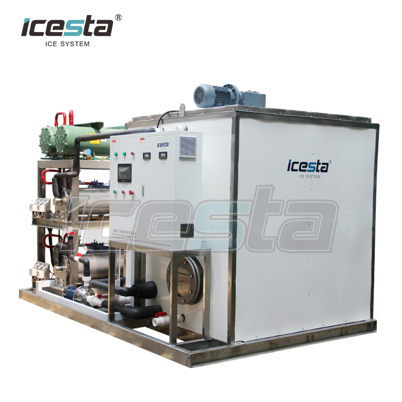 ICESTA 1-12 ton fresh water seawater fluid ice slurry ice making machine for seafood freeze $4500-$80000