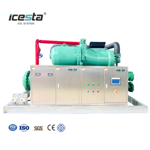 Icesta automatic High reliable Industrial Water Chiller with Long Service Life 60m&sup3;/h Water Cooled Screw Chiller for Fishery Hatchery / Food Processing Industry