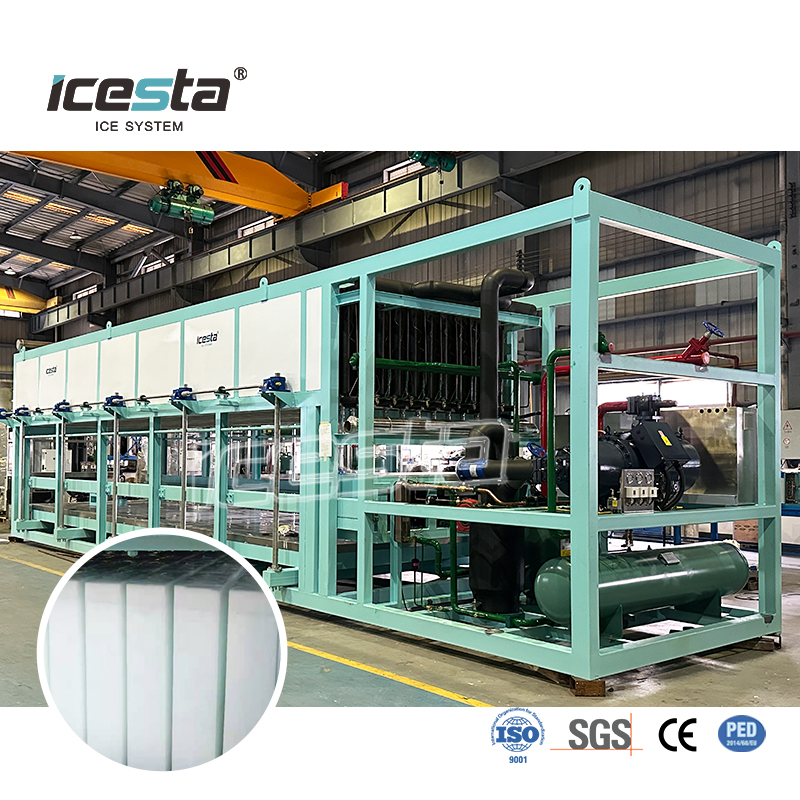 ICESTA Full Automatic 40T/Day Direct Cooling Block Ice Making Machine