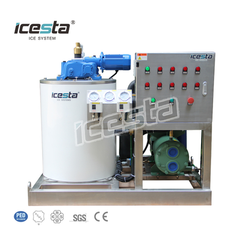 ICESTA Shipboard Seawater Flake Ice Machine | 1 Ton for Fishing Vessel