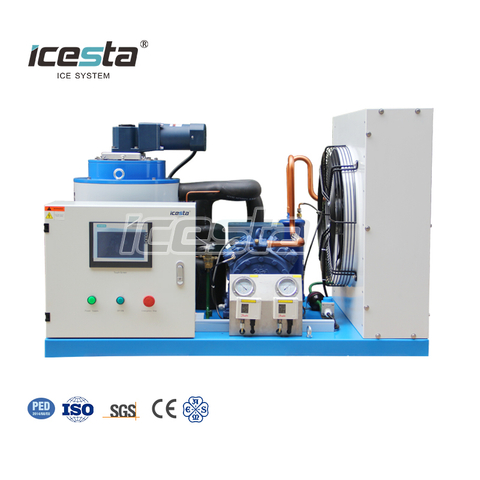 ICESTA 500kg 0.5ton easy control High reliable Energy saving Long Service Life Commercial ice flake machine for fish