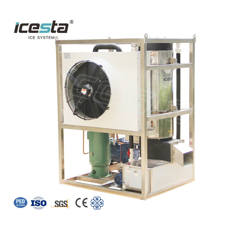 ICESTA Customized automatic energy-saving High Productivity Long Service Life Air cooling Stainless Steel 1 ton tube ice machine $7500
