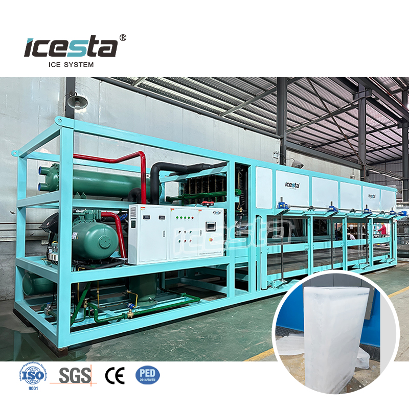 ICESTA Factory Direct Block Ice Maker with Crusher Hot Sale