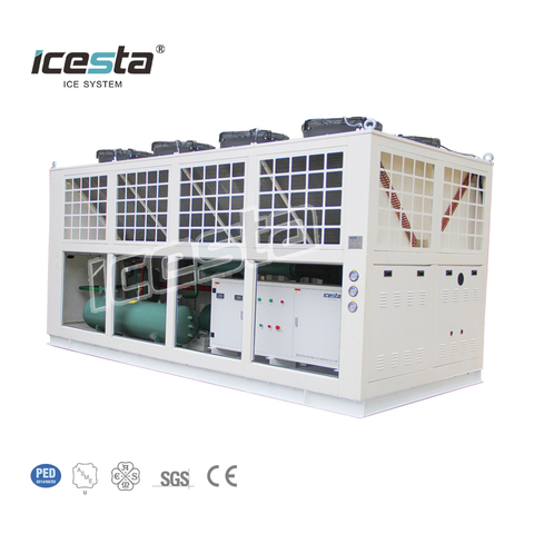 ICESTA 210HP Parallel Piston Compressor Condensing Unit for Industrial Rack System