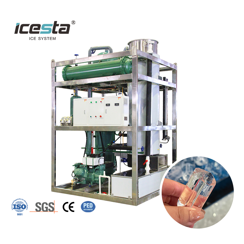 Icesta ice tube machine with 3 ton air cooling automatic High Productivity Long Service Life For Drinks