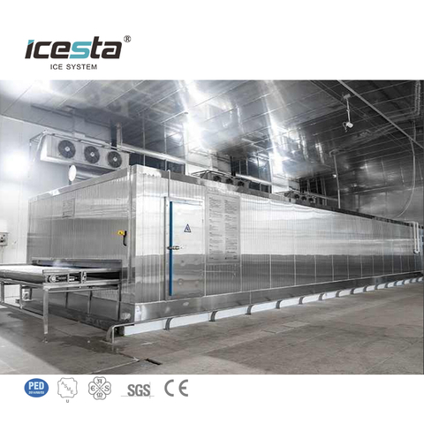 ICESTA Quick Freeze New Design High Quality Long Service Life Automic Industrial tunnel blast freezer For Cooling Fish