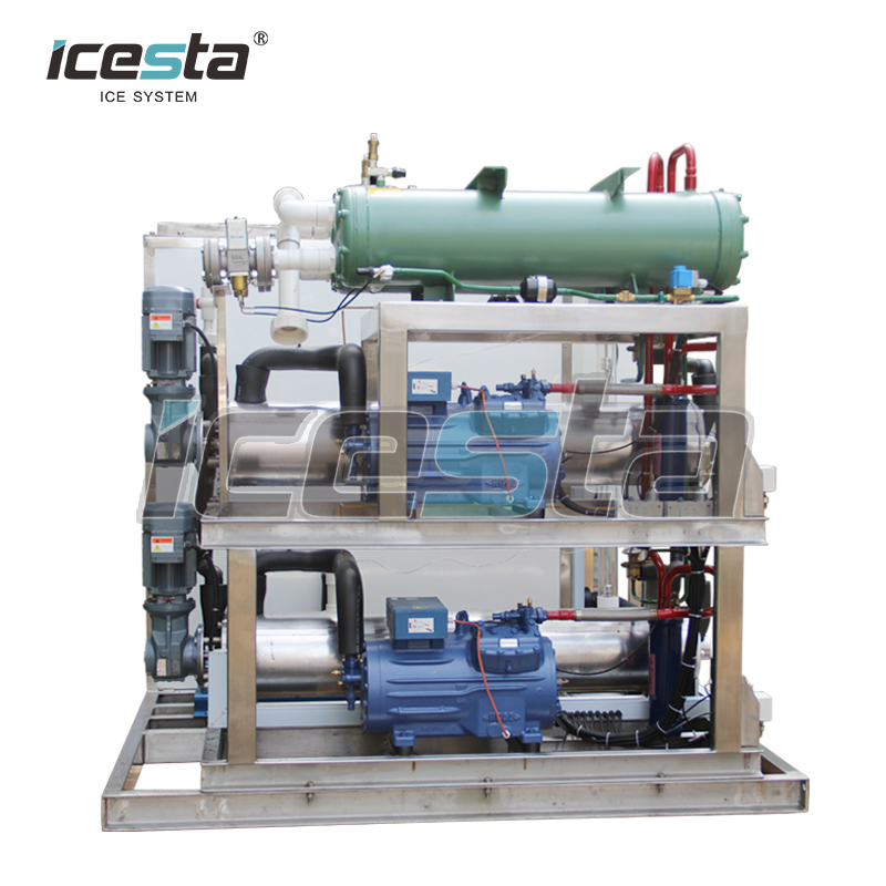 ICESTA 1-12 ton fresh water seawater fluid ice slurry ice making machine for seafood freeze $4500-$80000