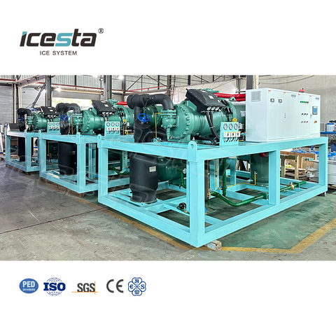 Ice block making machine industrial with 120t (30t X3+15t X2) Water Cooling Water Defrost 35kg/70kg per piece For ice factory $450000 -