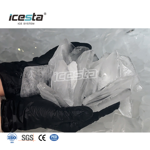 ICESTA 1 Ton High Quality Stainless Steel Plate Ice Machine with PLC Control