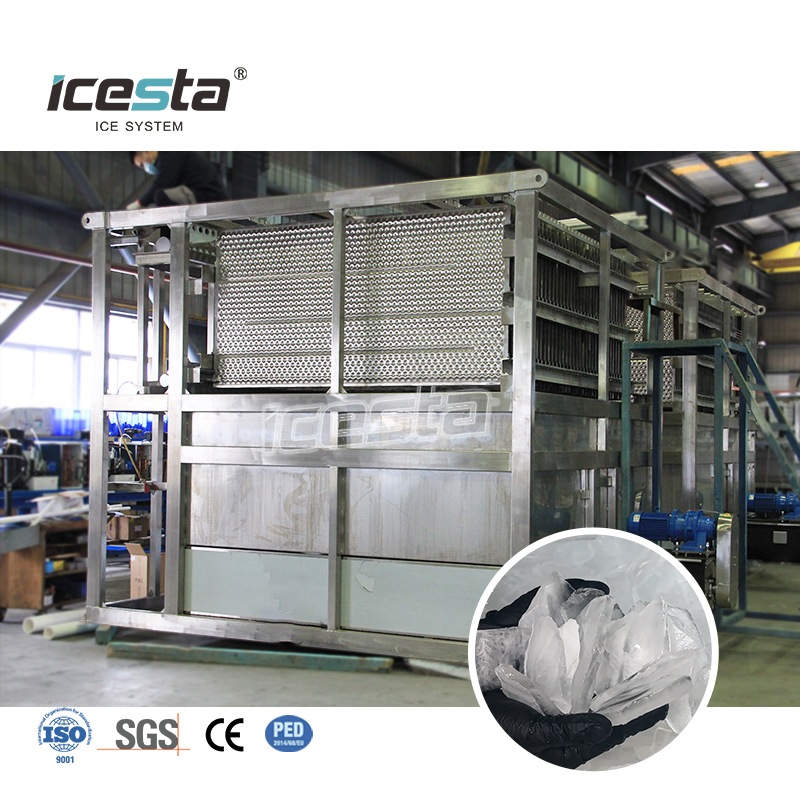 ICESTA Customizable 1-12 Tons Industrial Plate Ice Making Machine