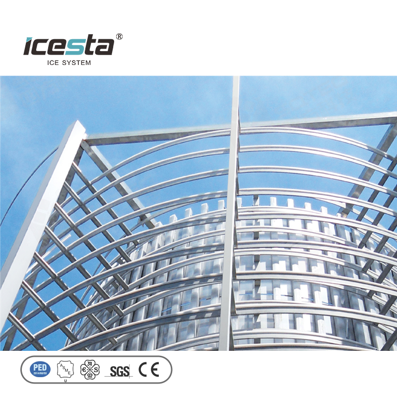 ICESTA Automatic iqf Spiral Freezer quick freezing machine Industrial Compact and Hygienic Self-stacking Spiral Freezer