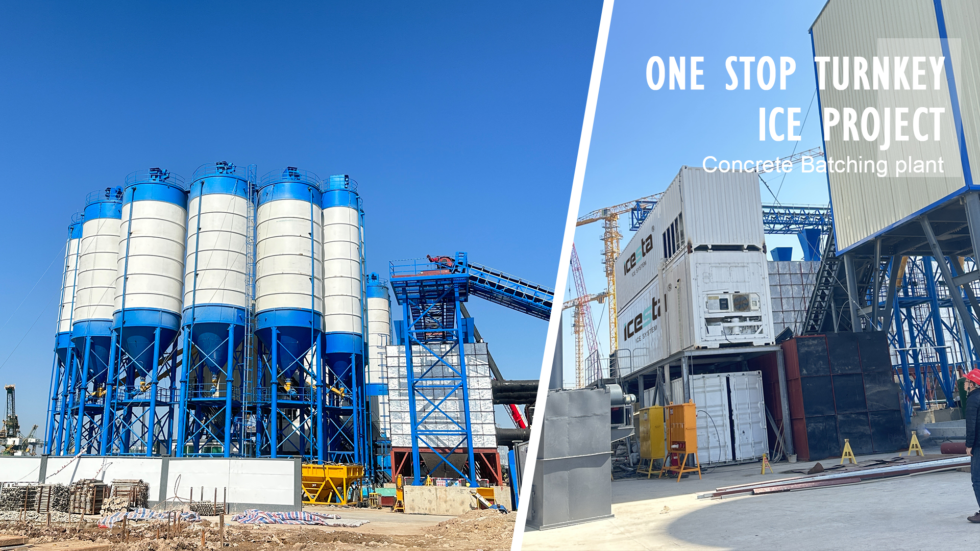 ICESTA one-stop turnkey ice making project - the concrete batching plant cooling system was installed