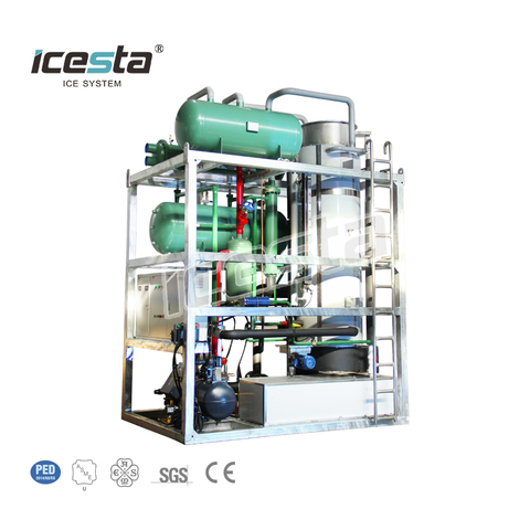 Tube ice machine 15 ton industrial ICESTA automatic high relible edible tube ice water cooling Long Service Life US$42000 - $50000