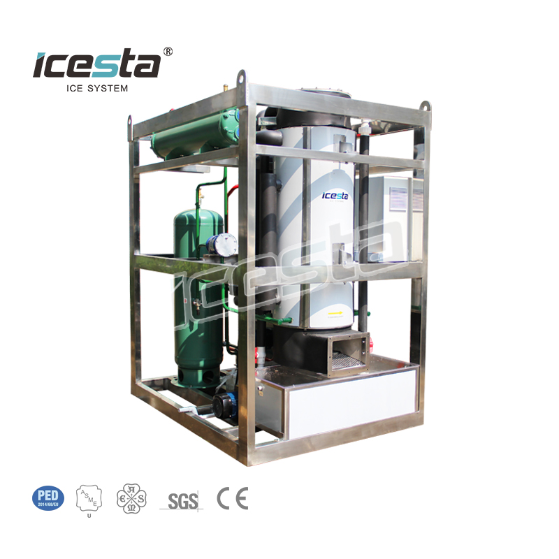 ICESTA automatic high relible edible solid tube ice Long Service Life Stainless Steel water cooling 2 ton ice tube machine $10000-$15000
