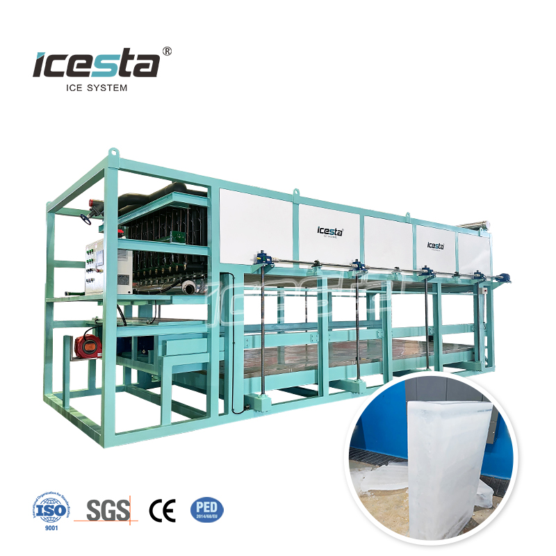 Icesta personalizado autom&aacute;tico de economia de energia longa vida &uacute;til de alta qualidade 15t industrial m&aacute;quina de fabrica&ccedil;&atilde;o de blocos de gelo com resfriamento direto 