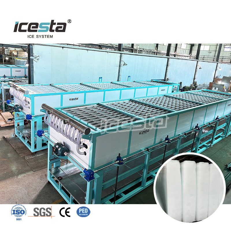 ICESTA Factory Direct Block Ice Maker with Crusher Hot Sale