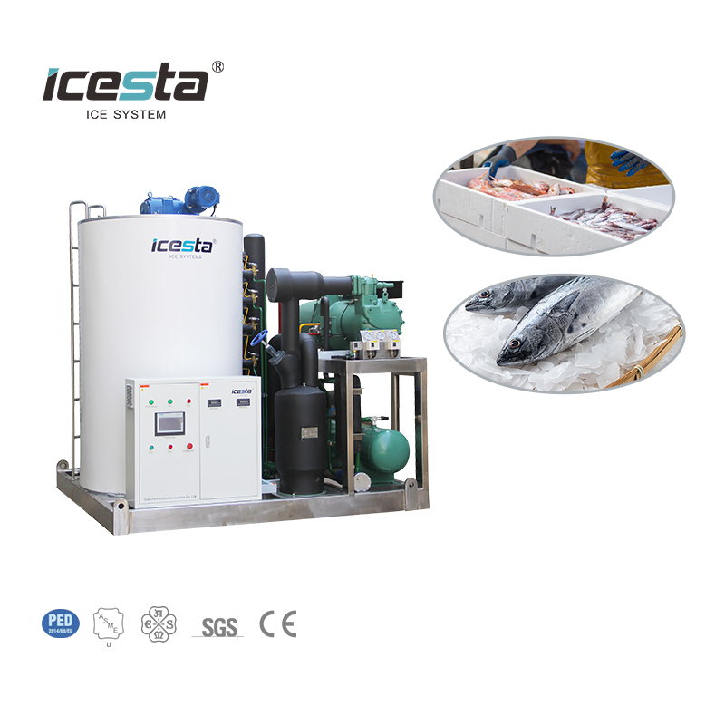 ICESTA 15 Ton Air Cooling Industrial Flake Ice Machine