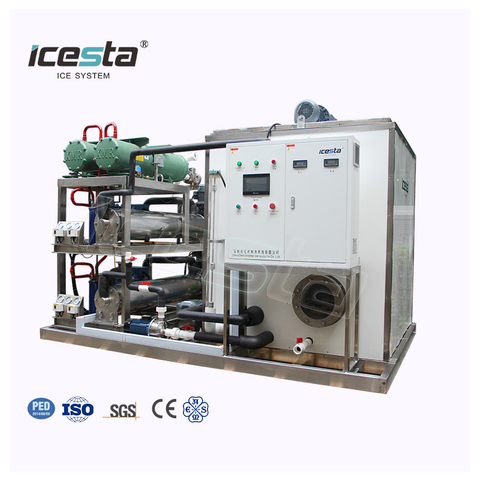 ICESTA 1-12 ton fresh water seawater fluid ice slurry ice making machine for seafood freeze $4500-$80000