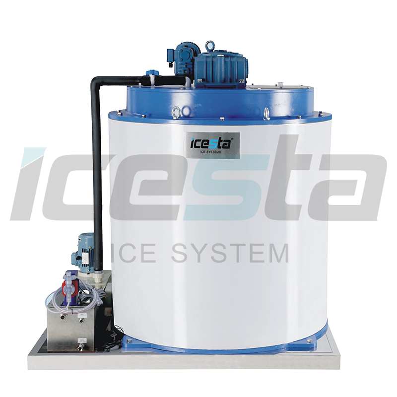 ICESTA CE Approved Automatic Flake Ice Maker Drum Evaporator Ammonia Ice Plant