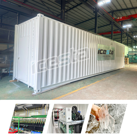 All-In-One Containerized Plate Ice Plant & Auto Storing & Delivery System with 30t - 100t For concrete cooling US$480000