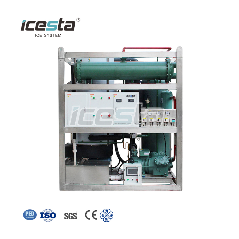 10 Ton tube ice machine ICESTA new style Industrial Long Service Life High Productivity Stainless Steel air cooling transparent evenly edible tube ice $30000-$40000