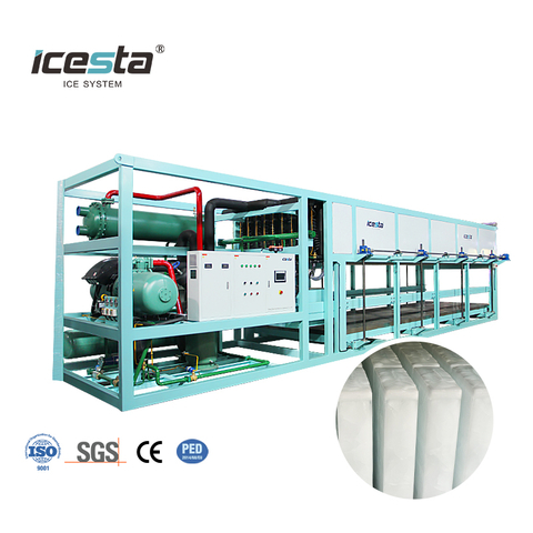 Custom ICESTA 13.5Ton/Day Direct Cooling Block Ice Making Machine