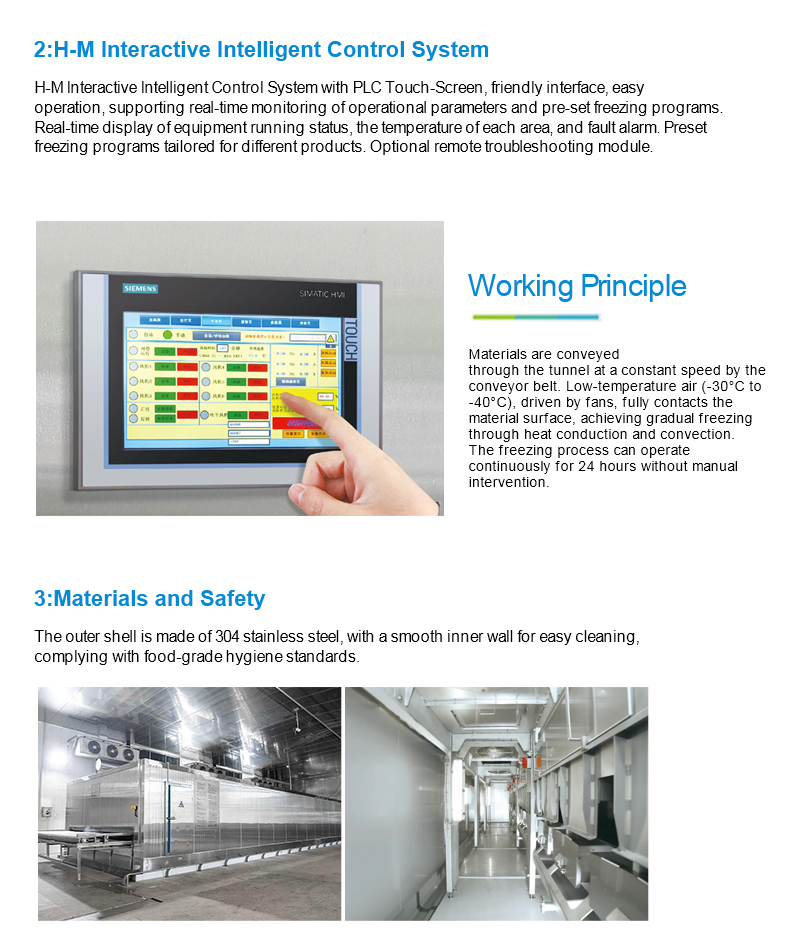 ICESTA Iqf Processing Line Automic Cryogenic Durian Quick Freeze Tunnel Freezer For Food Processing Industry