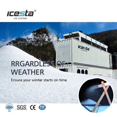 ICESTA All-Weather High Temperature Snow Making System for Indoor Ski Resort