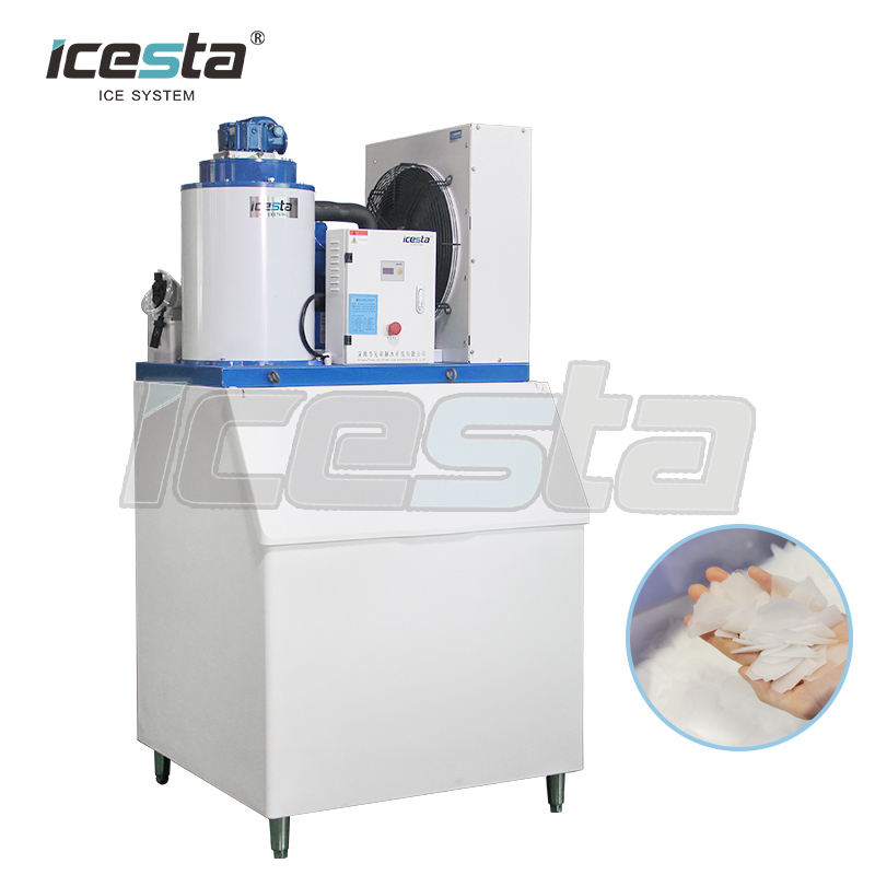 500kg Commercial flake ice machine with ice bin for super market