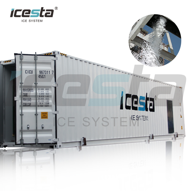 Snow ice making machine for skiing